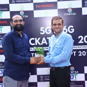 Founder Receiving Recognition Award
