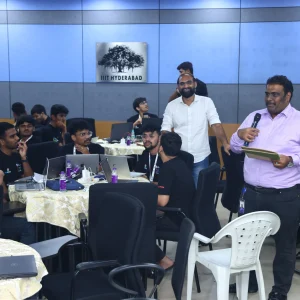 AI project pitch to judges panel